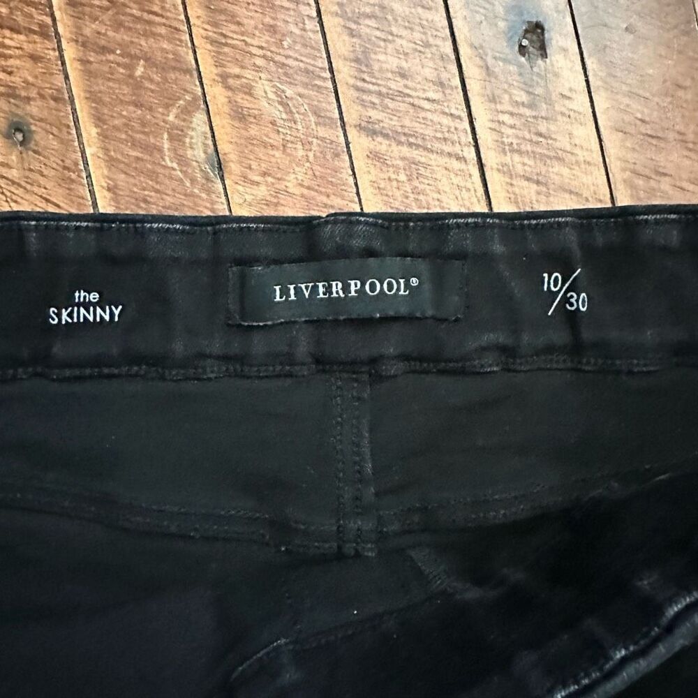 Liverpool black stretchy pull on 10/30 normcore jeggings - Picture 2 of 3